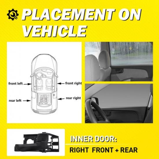 Interior Front/Rear Passenger Door Handle for 2005-2010 Sportage 826201F000WK EK