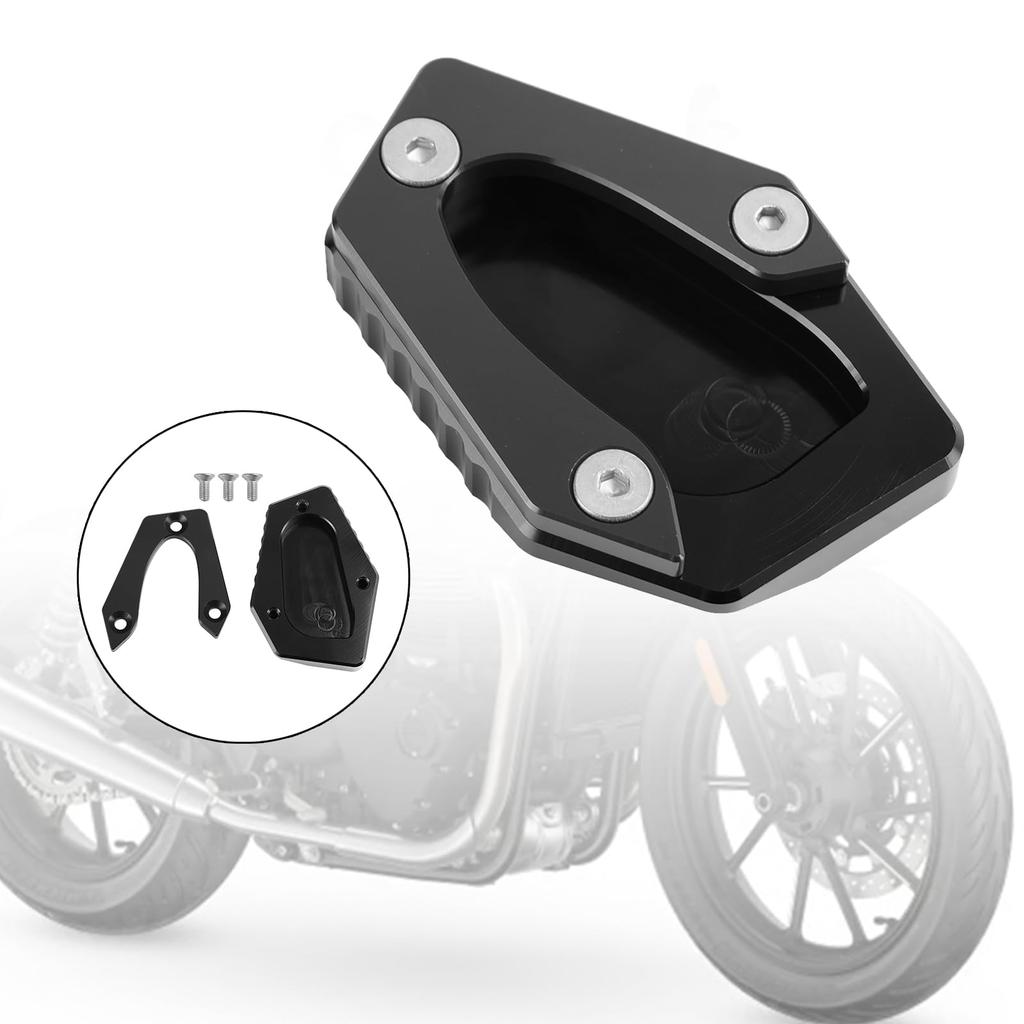 Bruce & Shark Side Stand Compatible Speed Twin 900 22-23 Street Cup 900 17-18 Plate Dress Up Parts Black