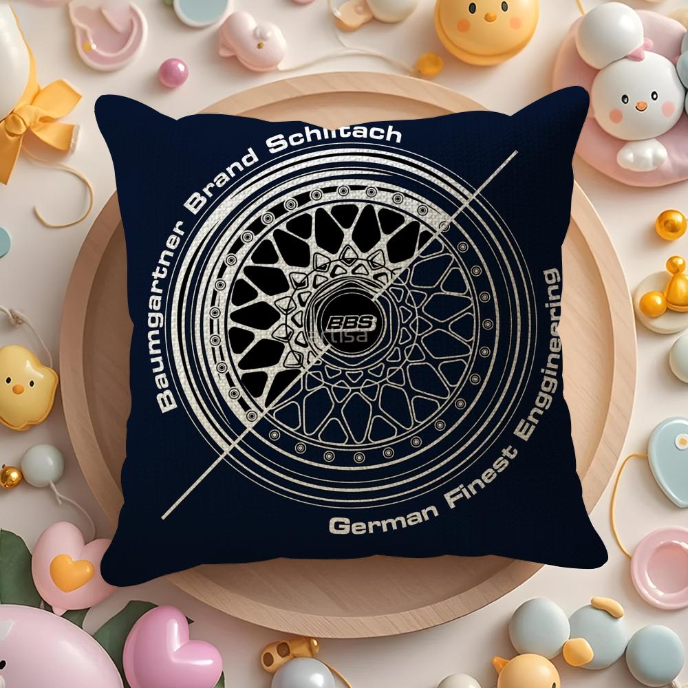 B-Bbs Cushion Cover Natural Linen Organic Fabric Double-Sided Printing Sofa Home Decor Gift Pillow Cover