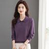 SNOWFLYING Women's Elegant Collared Knit Pullover