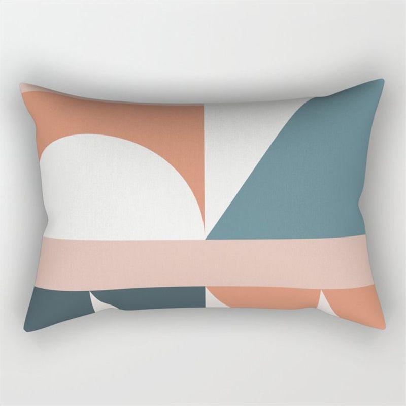 Nordic-style Irregular Geometric Lumbar Cushion | 3050 Rectangular Sofa Pillowcase Removable