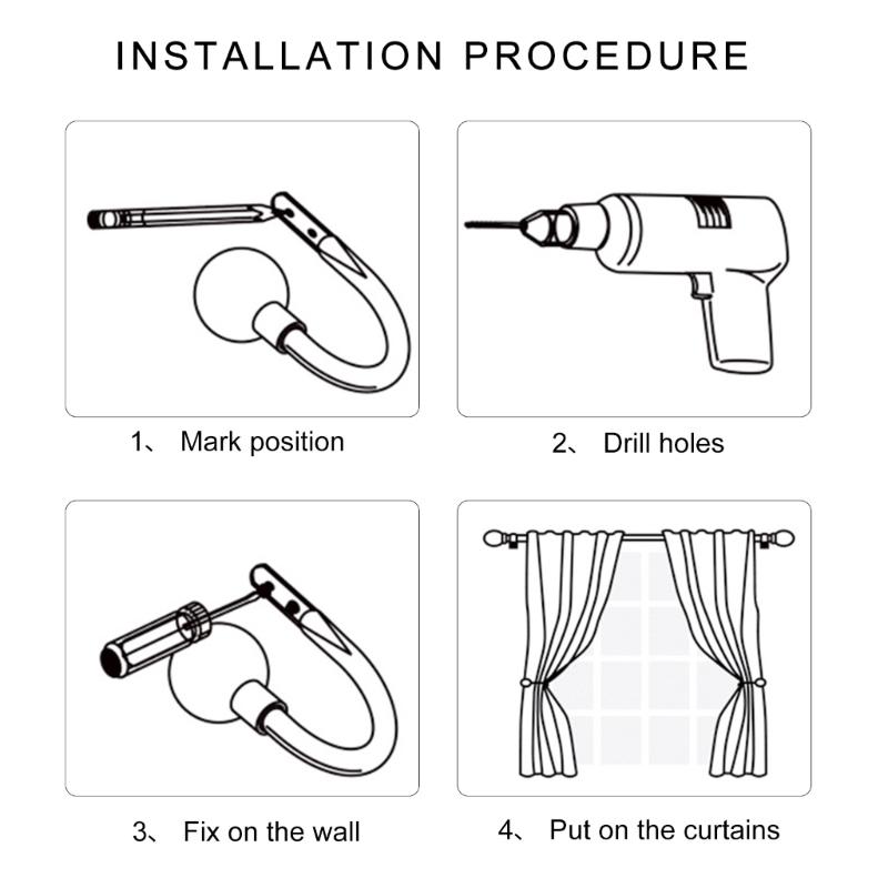 2Pcs Metal Curtain Tie Backs Drapery Holders for Stylish Window Decoration Curtain Tiebacks Set