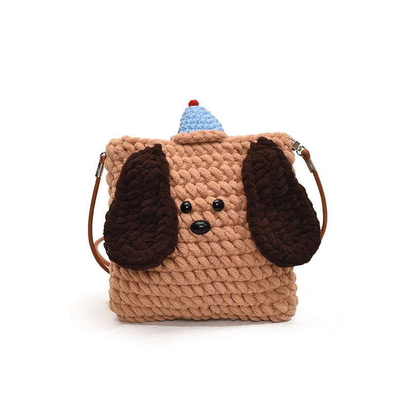 Plush Mini Trendy Dog Sling Bag For Boys And Girls Featuring Breathable Fabric And Design Playful