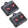 2pcs Animal Repeller Red LED Strobe Lights Waterproof Design Solar Automatic Charging ABS Housing