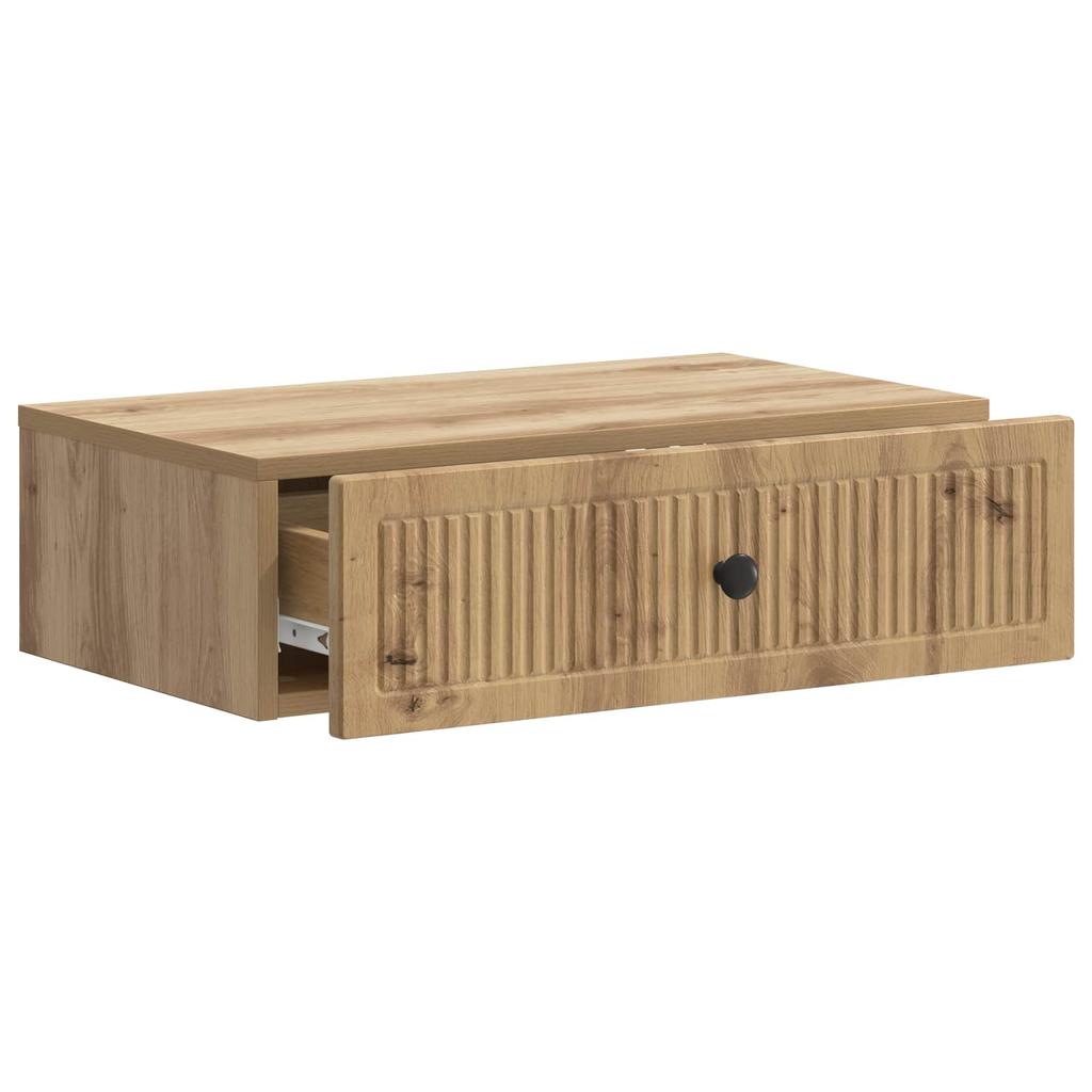 Wall Mounted Side Table Artisan Oak 59 x 34.5 x 17 cm