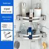 No-Drill Stainless Steel Triangular Bathroom Shelf