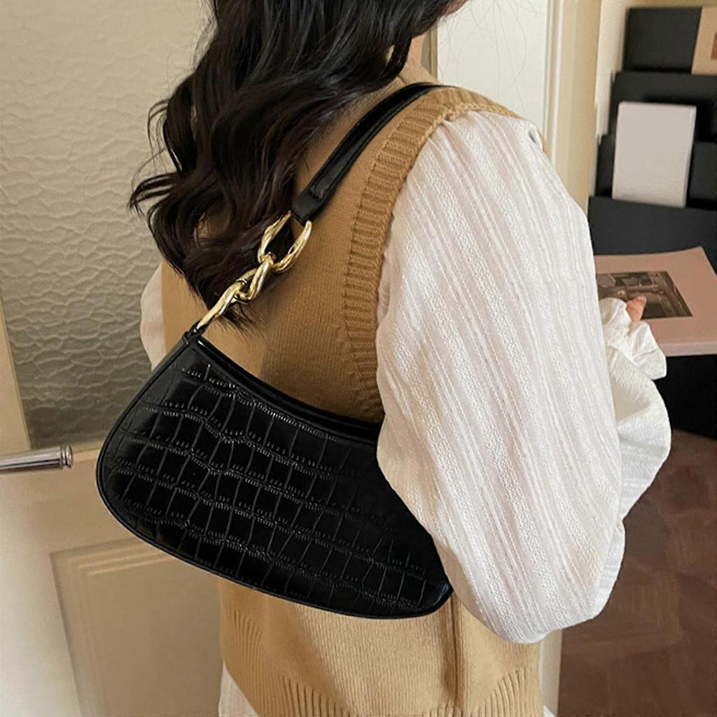 Retro PU Handbag Multipurpose Carry Option Spacious Compartment Modern Shoulder Bag  Evening Purse For Women and Girls  Yellow