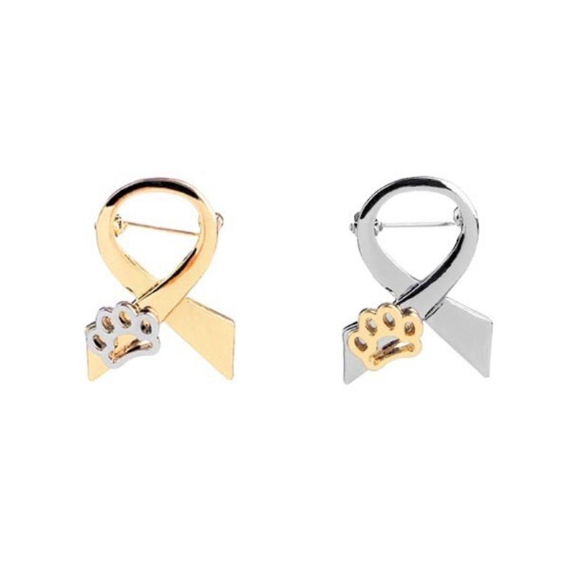 Colorful Pet Paw Print Bowknot Tie Brooch Unique Animal Ornament Pin Dog Paw Pattern Lapel Pin for Dog and Cat Lovers