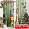 2D Flat Printing  2pcs Jungle Friends Popular Contemporary Curtains Versatile Durable Polyester Curtains Outdoor Decorations
