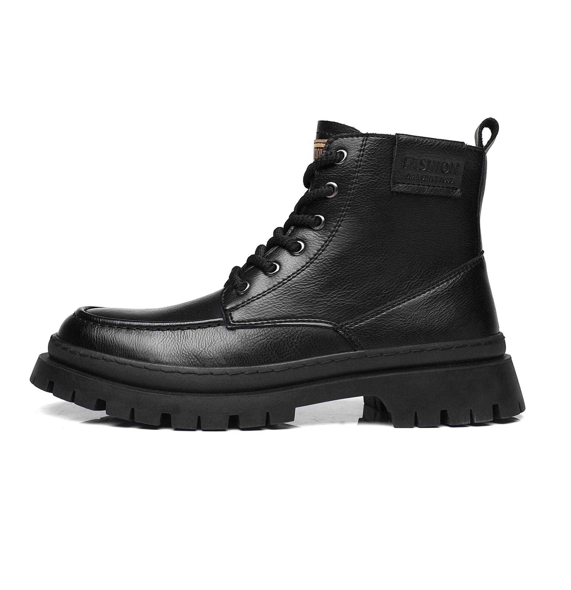 

2025 новые уличные ботинки Мартин кожаные ботинки с высоким верхом мужские рабочие ботинки ретро мотоциклетные ботинки британский стиль подошва Оксфорд 38