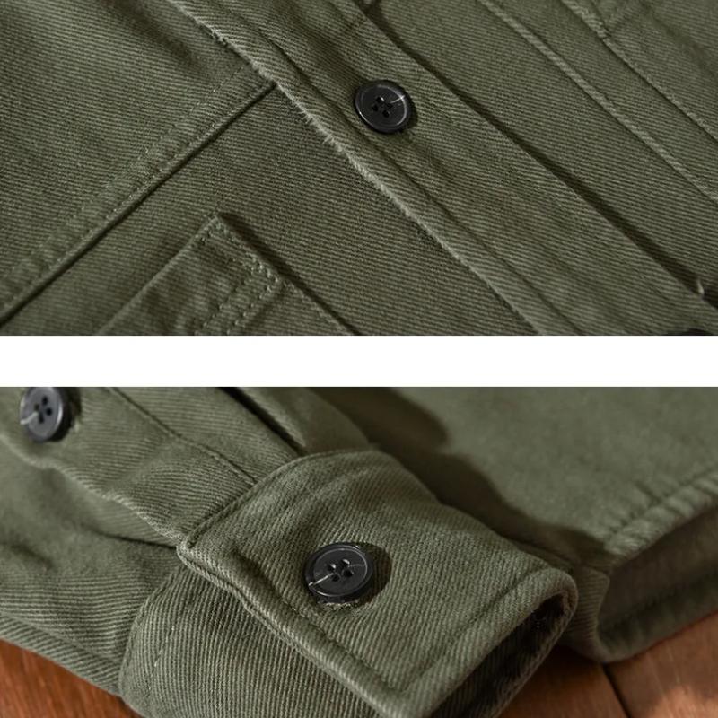 Winter Fashion Men Shirt Casual Thick Warm Long Sleeve Fleece Shirt 4XL Youth Popular Men Clothing Lapel Pocket Loose Cargo Men Tops
