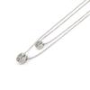 Les Trésors De Lily [J1181] - Silver 'Peace' Designer Necklace (2 Rows)