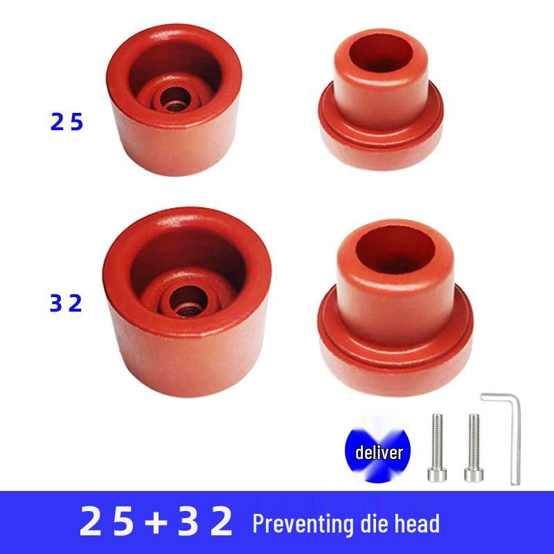 Anti-Clogging Nozzle Hot Melt Gun with 20PPR-25 Water Pipe Plastic Welder, 32 Thickened Non-Stick Welding Head and Heating/Grinding Head