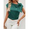 Damen Sommer Neues Top mit halber Schleife und Nischendesign