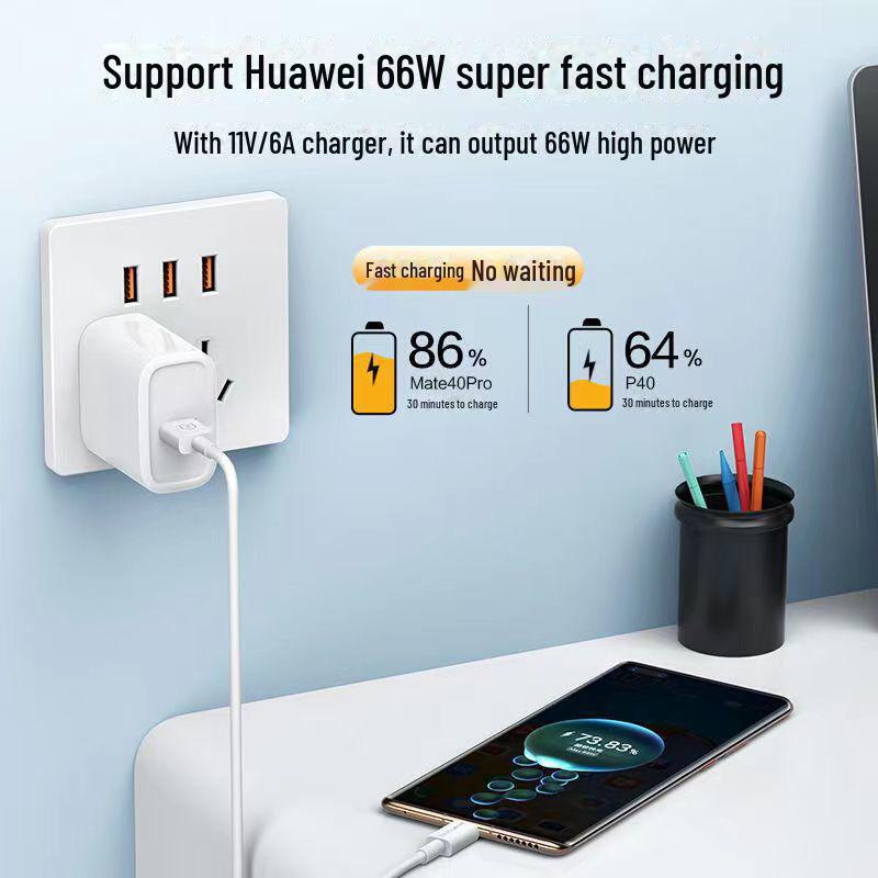 Typ-C Handy-Ladekabel für OPPO, Huawei, Vivo, Xiaomi - 66W Superschnellladung & Datenübertragung.