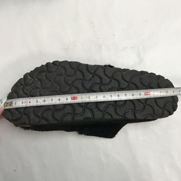 BIRKENSTOCK Arizona Flat Sandals 36 Size 23.0 Black Fleece Lining Made in Germany Shoes Trainers(USED)