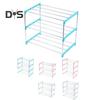 HOW-E 3/4 Layers Shoe Rack Assembled Easy Installation Stainless Steel Household Slipper Storage Shelf