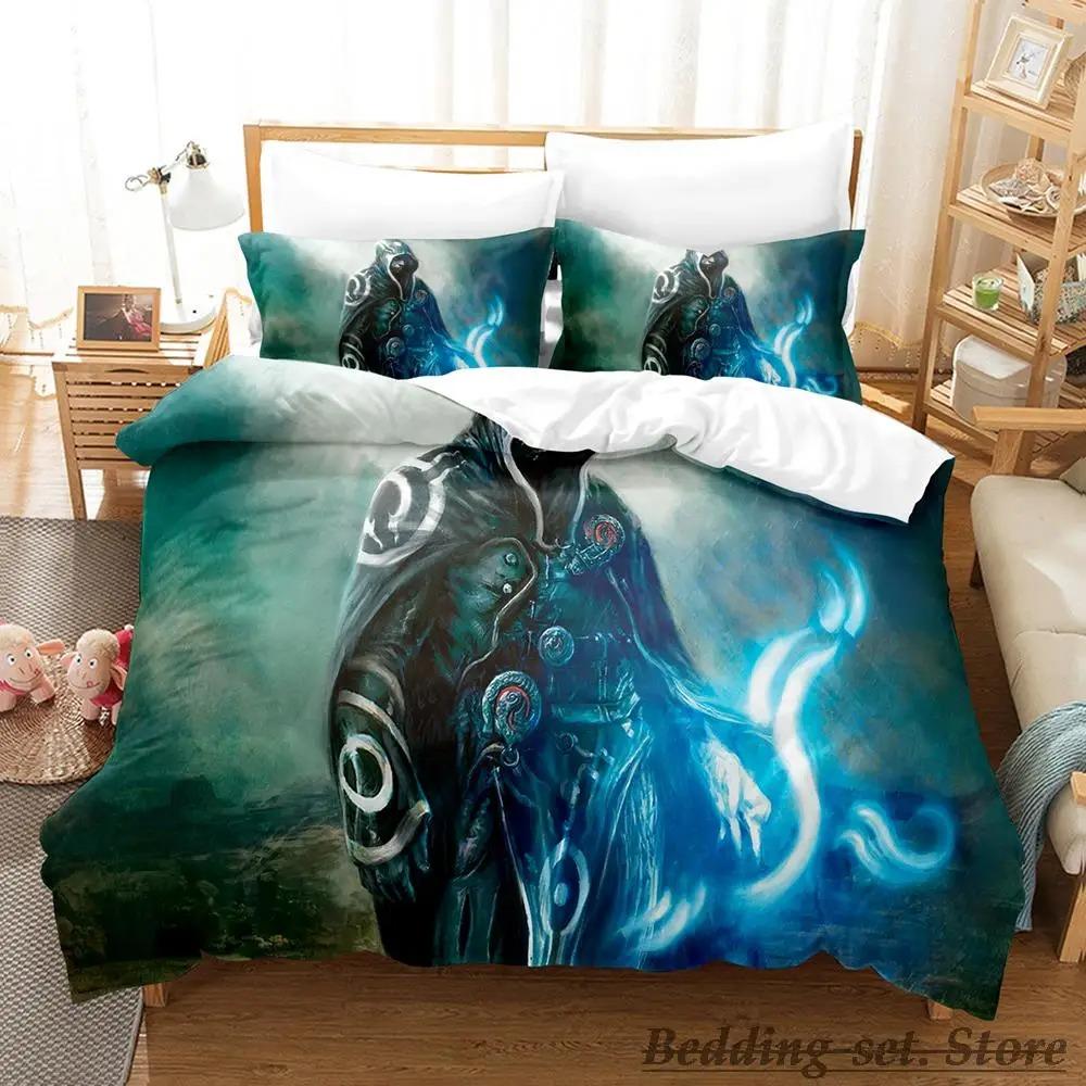 New M-Magic The Gathering Bedding Set Cartoon Anime Three-piece Set Adult Kid Bedroom Duvetcover Sets 3D Kawaii Twin Set