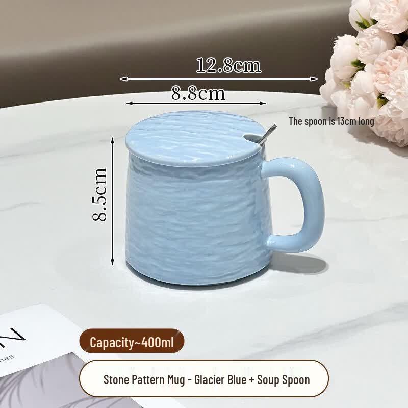 Star Ceramic Mug with Spoon