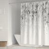 1Pc Ins Style Minimalist Shower Cover, Bathroom Curtain, Partition Curtain, Leaf Printed Shower Tent, Bathroom Curtain