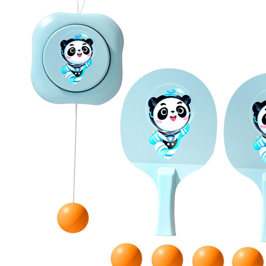 Hängendes Tischtennis-Set mit 2 Schlägern und 5 Bällen, Selbsttrainingsgerät, Trainingsgerät für Mädchen