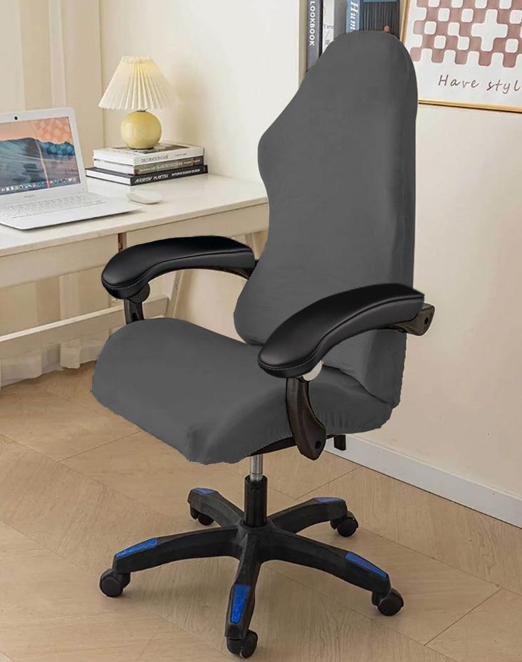 Elastic Cover For Gaming Chair Velvet Dark Grey Gaming Chair