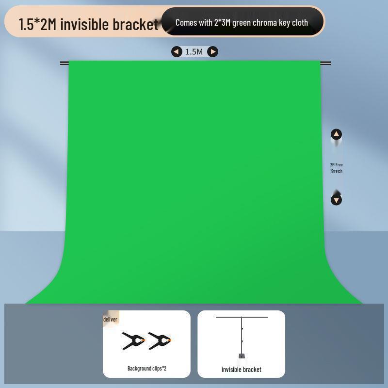 Invisible Green Screen Chroma Key Stand with Thickened Cloth for Photography and Film