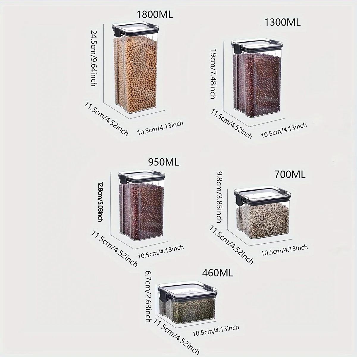 

Герметичные банки, кухонный органайзер для хранения зерна, большой резервуар, пластиковый влагостойкий ящик для хранения, набор банок для приправ для дома S белый