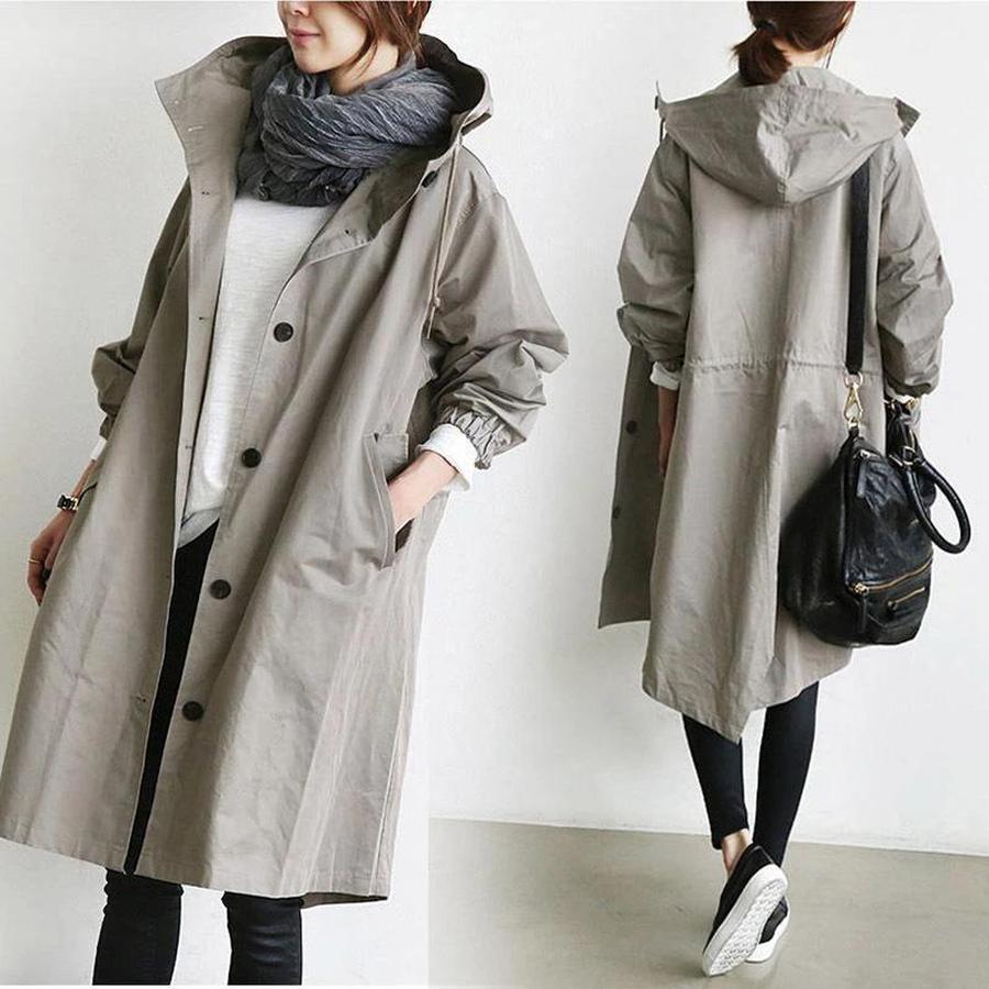 Autumn Casual Style Windbreaker for Women, Long Length, Petite Fit, New Style, Temperament Waistcoat, 8 Colors, 8 Sizes, Long Sleeve Jacket