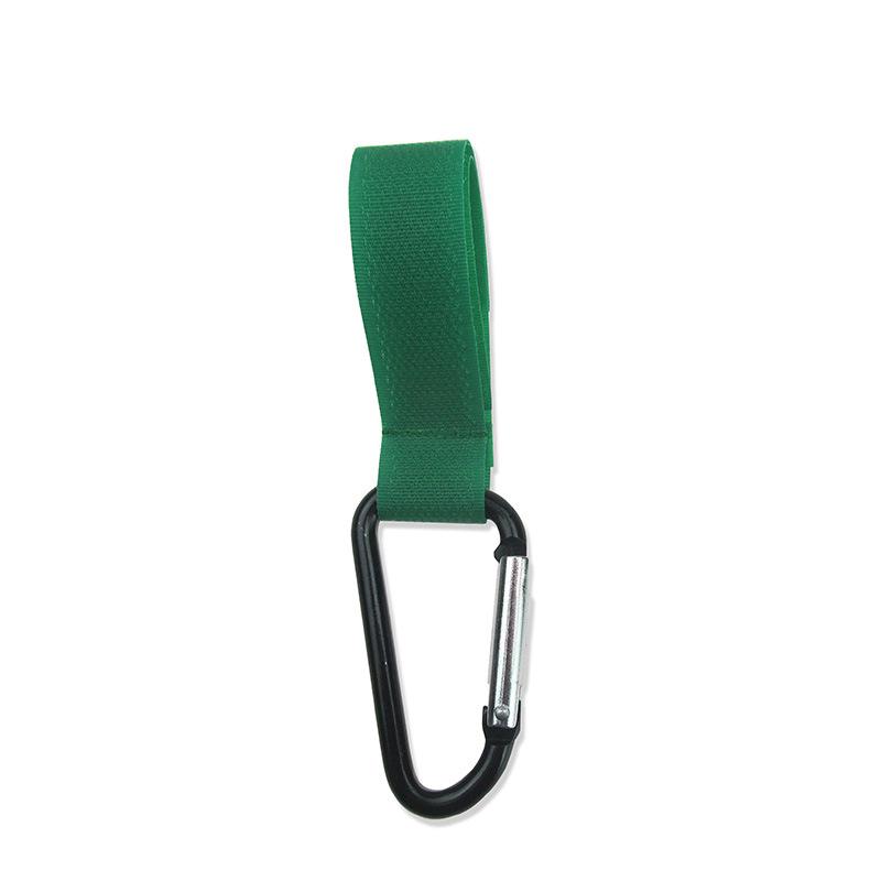 Metal Carabiner Stroller Hook with Nylon Velcro for Mummy Bags