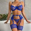 Nuovo stile aperto set di lingerie trasparente con lacci e bende esotiche set di lingerie da donna in rete set di reggiseno in pizzo set di lingerie sexy da donna