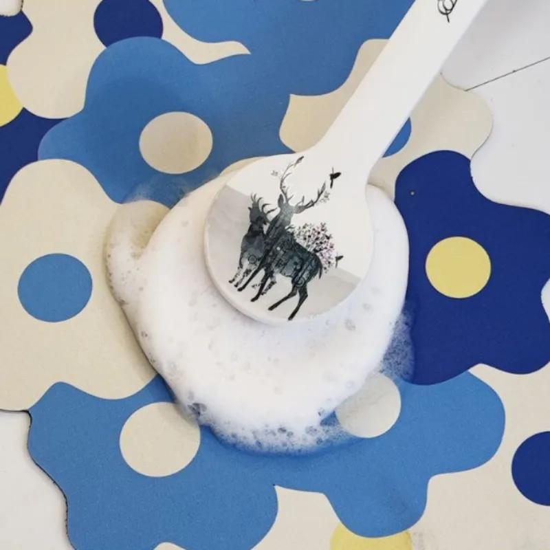 Quick Dry Dish Drying Mat Flower Rubber Tableware Draining Pads Rug Kitchen Dinnerware Placemat Super Absorbent Coffee Drain Pad