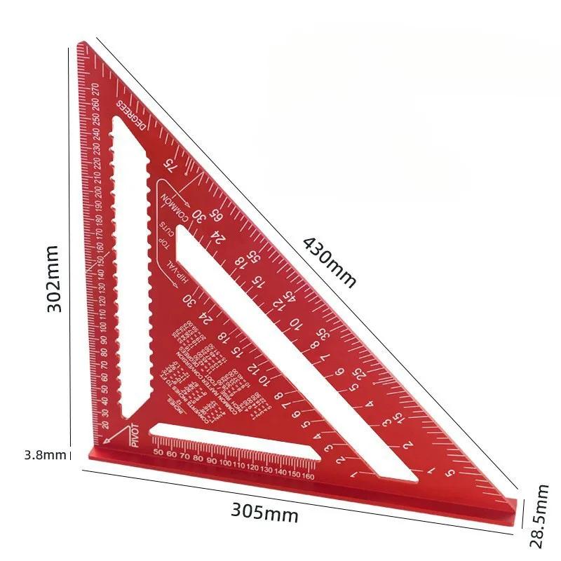Woodworking Aluminum Alloy Triangle Gauges  High Precision Marker Angle  Ruler  Measuring Gauging Tools
