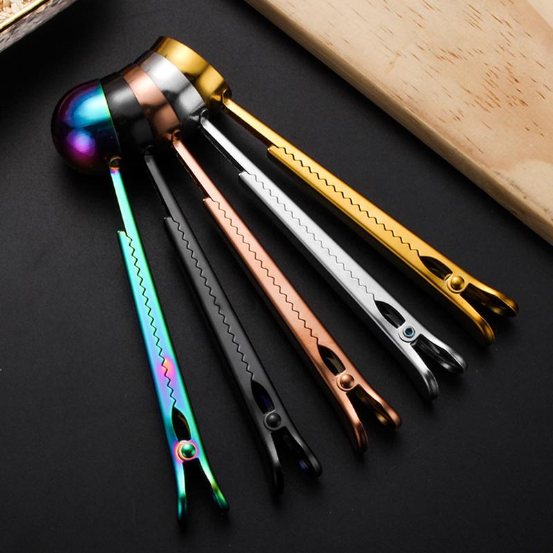 Dwa w jednym Klips uszczelniający do kawy ze stali nierdzewnej Kuchnia Złote akcesoria Odbiorca Cafe Expresso Dekoracja Cucharilla