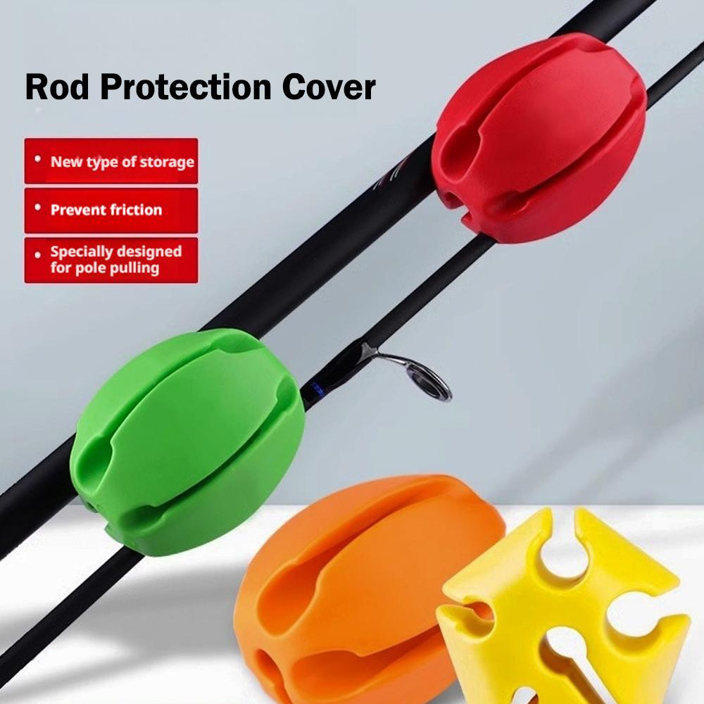 5pcs Rod Protection Cover Rod Ball Retaining Clip Rod Holder Protector Storage Device Fishing Equipment Fishing Tools