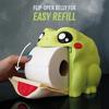 Frog Toilet Paper Dispenser Fun Interactive Flip Belly 3D Printing Frog Tissue Box Roll Paper Container Bathroom Decoration