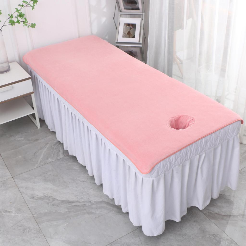 Thick Absorbent Beauty Salon Bath Towel Massage Bed Sheet with Hole, Logo-Ready, 80x190cm