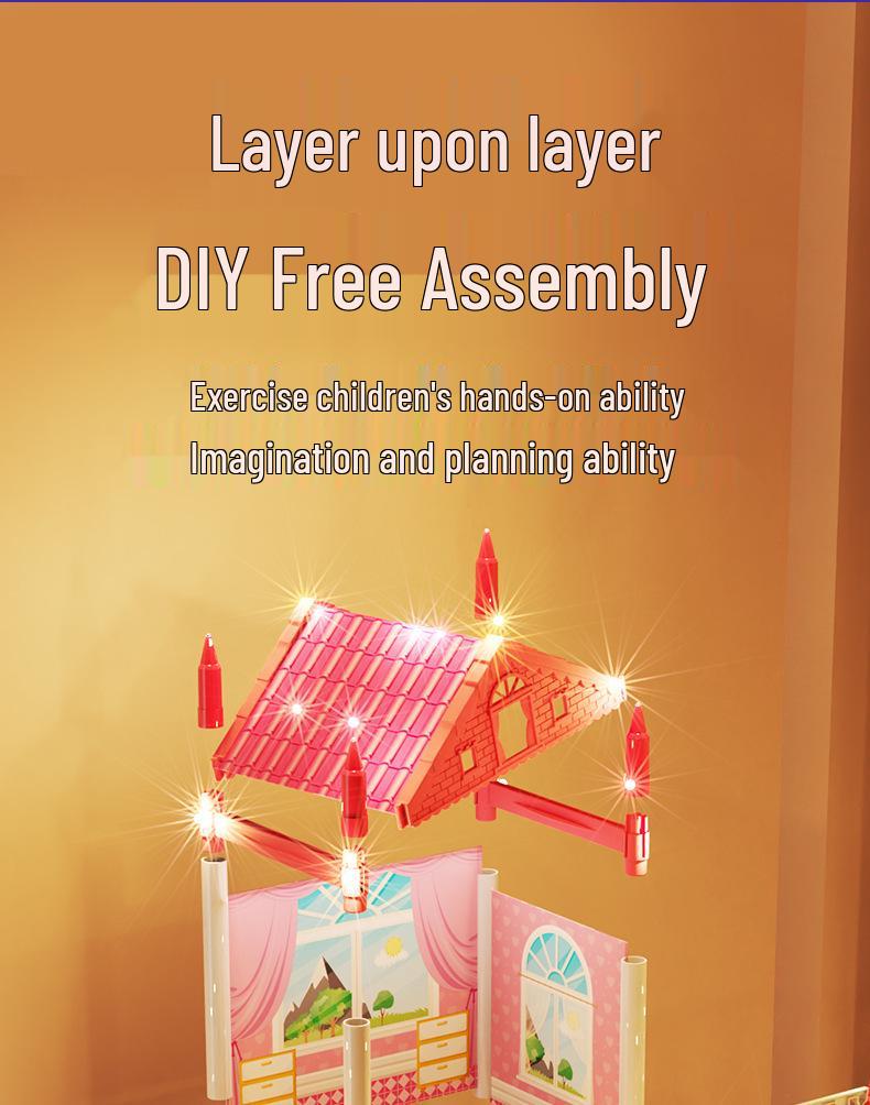 Children's Pretend Play Castle Dollhouse - Educational, Assembled, Birthday Gift for Girls