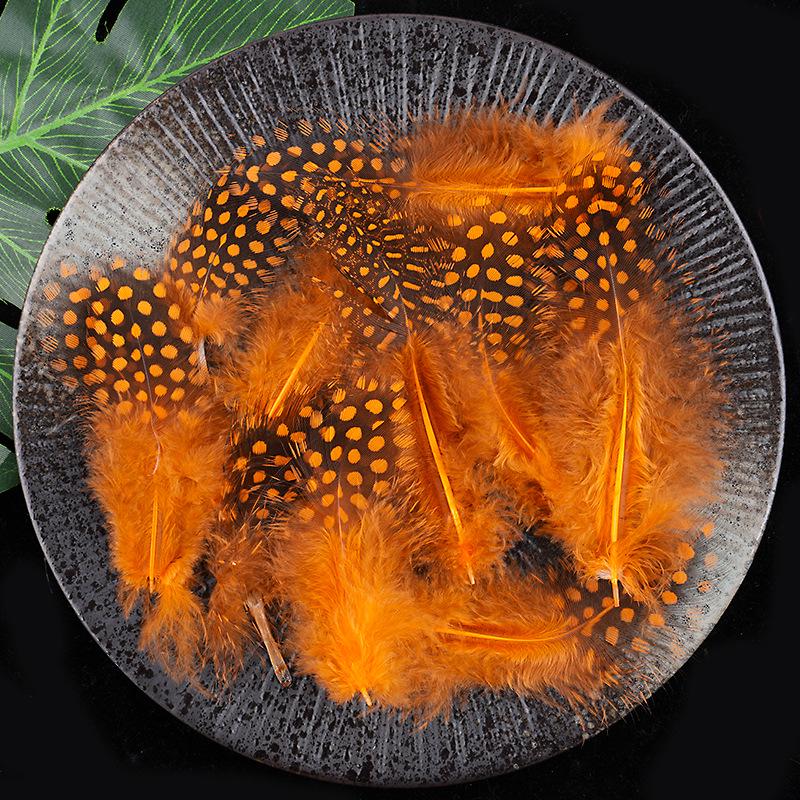 Plumes à Pois Naturelles pour Accessoires de Bâtonnet Jouet pour Chat DIY - 50 pcs.
