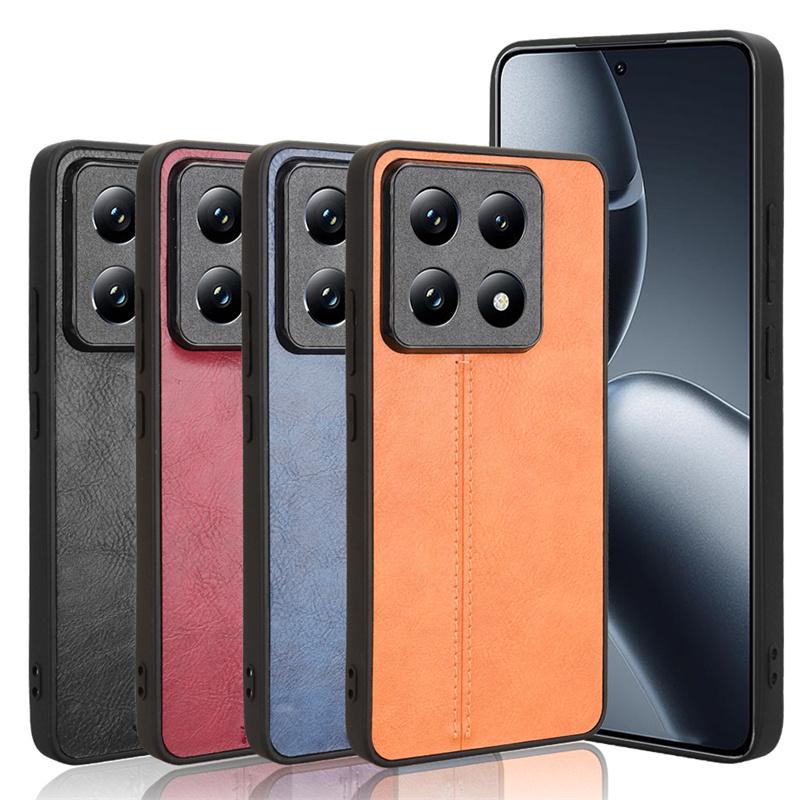 For 14T Pro Case Luxury Can Be Attached With Card Package Calfskin PU Leather Ultra Thin back cover for 14T Pro