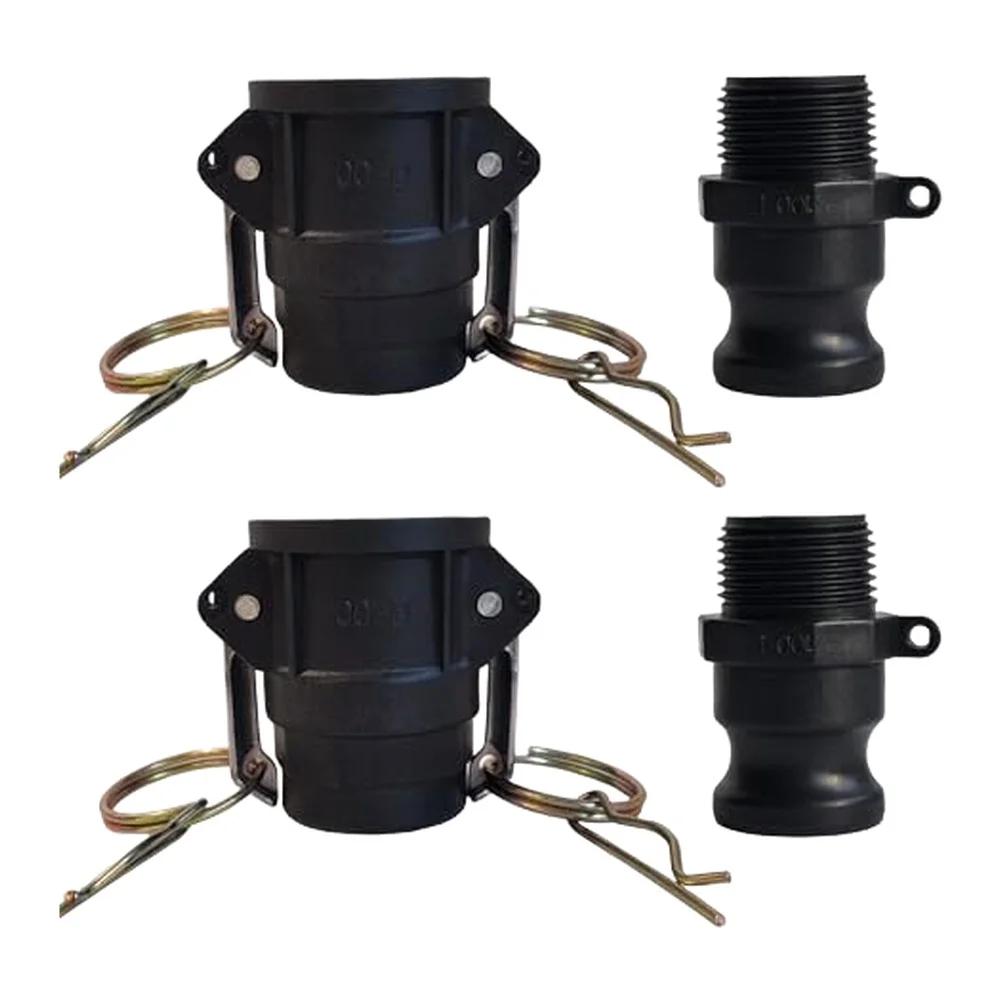 2 Sets Type D And F Polypropylene Cam And Groove Fittings For 1 Inch To 2 Inch Hose Couplings In Pump Tank And Transfer Setups