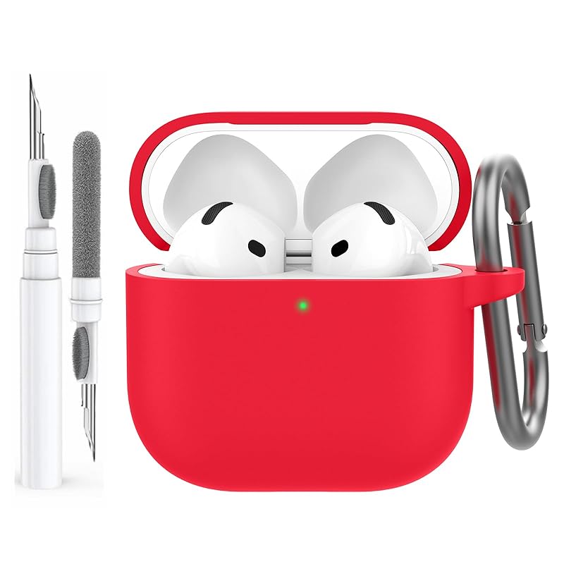 

AhaStyle AirPods 4 case cover (2024) soft silicone 4th generation Comes with cleaning kit Apple for 4 full body Shockproof cover skin USB-C charging