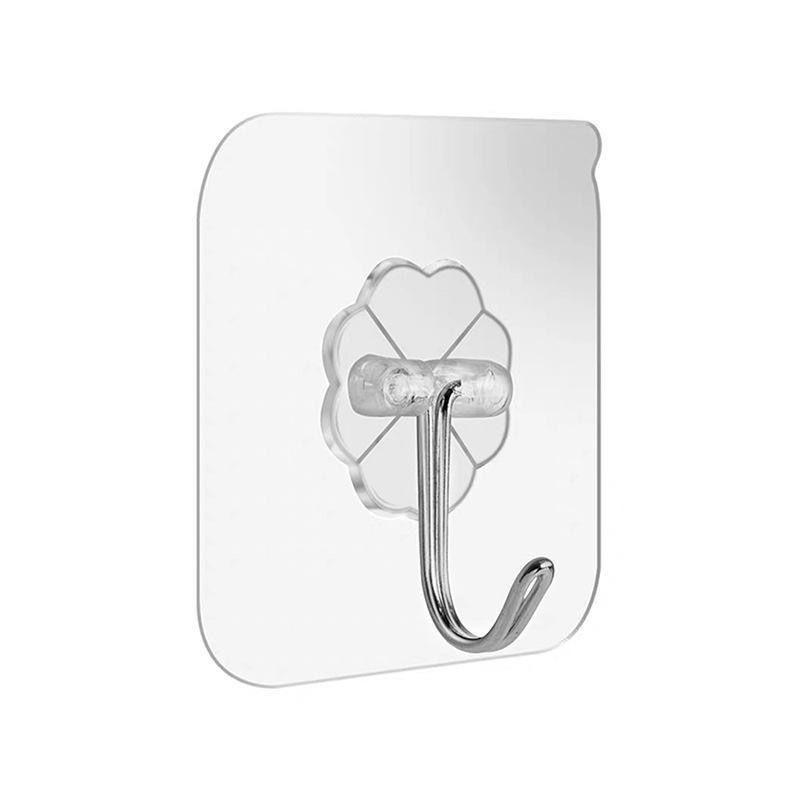 

Transparent No-Drill Adhesive Wall Hook - Strong, Load-Bearing, No-Marking Wall Sticker Hook