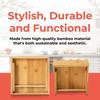 Bamboo Wood 12 Compartment Spice Rack Organizer For Kitchen Multi-Tier Storage Shelf With Jars
