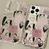 Pink Smudge Graffiti for iPhone17Pormax Mobile Phone Case 16Pro Apple 14 All-inclusive 15/13TPU