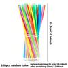 100pcs 25cm Disposable Plastic Straw Stretchable Artistic Curved Straw for Juice Beverage Soda Restaurant Tableware Accessories