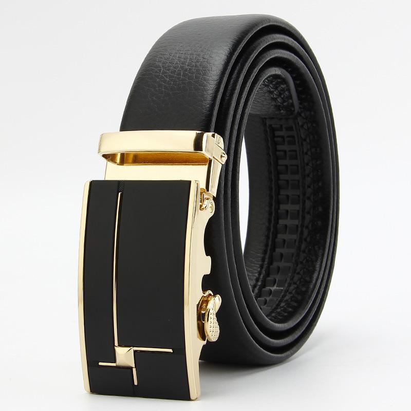 Microfiber Edging Automatic Buckle Belt  Men's Casual Belt  Men's Trouser Belt