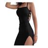 2024 Summer Women's Sexy Spaghetti Strap Backless Bodycon Sheath Dress