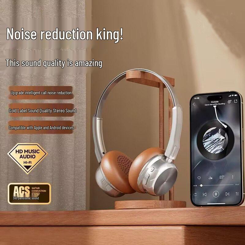2026 Retro Metal Headband Bluetooth Headphones - Long Battery Life