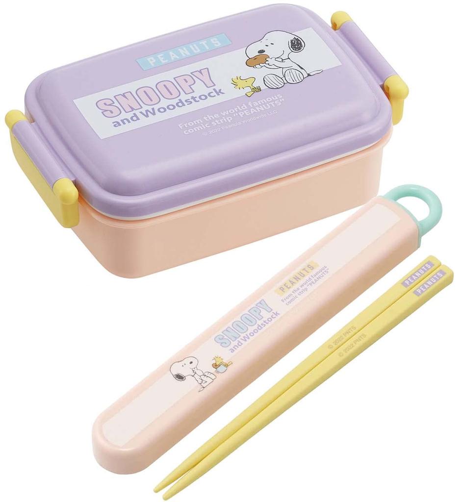 Skater Bento Box 450ml Snoopy Popfärg Antibakteriell för Barn Tillverkad i Japan RBF3ANAG-A